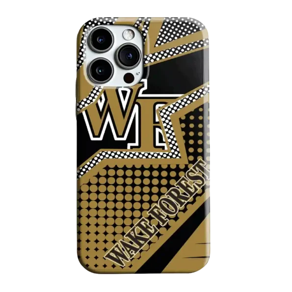 wake forest demon deacons star outline gold phone case best selling
