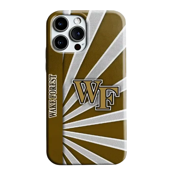 wake forest demon deacons sunburst rays gold phone case best selling