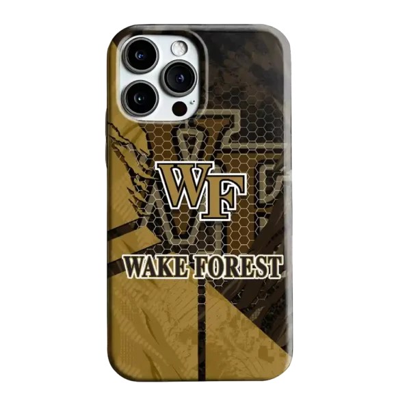 wake forest demon deacons web overlay gold phone case best selling