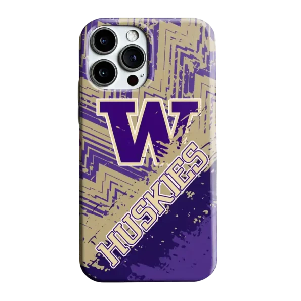 washington huskies abstract zigzag purple phone case best selling