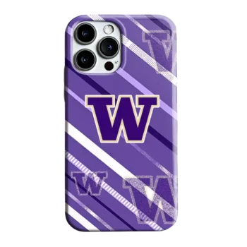 Washington Huskies Linear Stripes Purple Phone Case