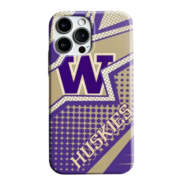 washington huskies star outline purple phone case best selling