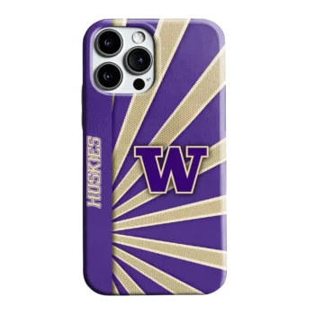 Washington Huskies Sunburst Rays Purple Phone Case