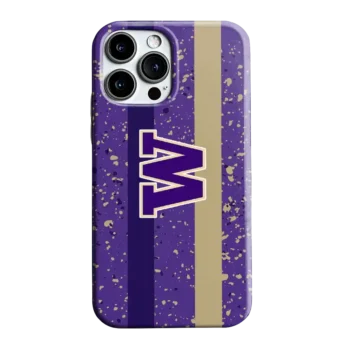Washington Huskies Textured Stripe Purple Phone Case