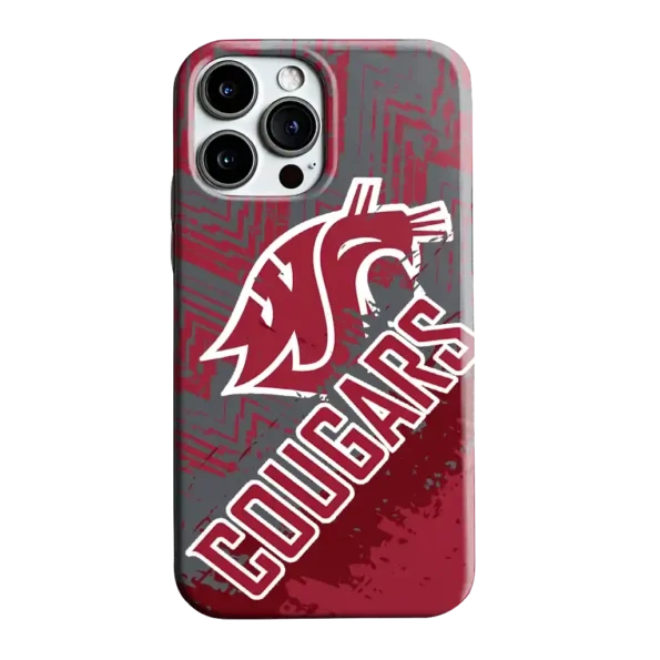 washington state cougars abstract zigzag crimson phone case best selling