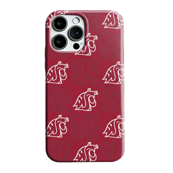 washington state cougars chevron squares crimson phone case best selling