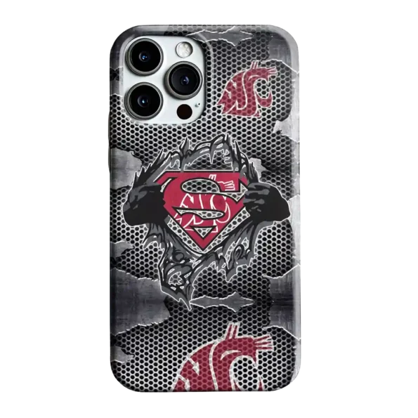 washington state cougars superman emblem burst gray phone case best selling