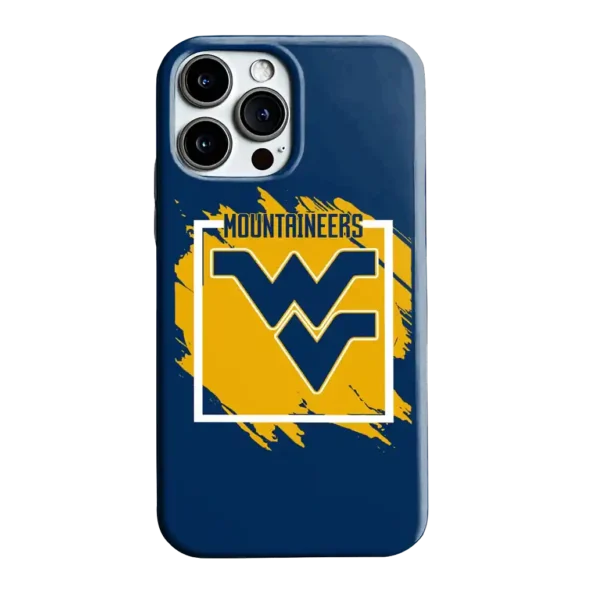 west virginia mountaineers brush square blue phone case best selling