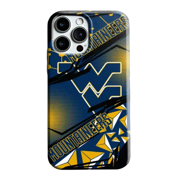 west virginia mountaineers jagged flash blue black phone case best selling