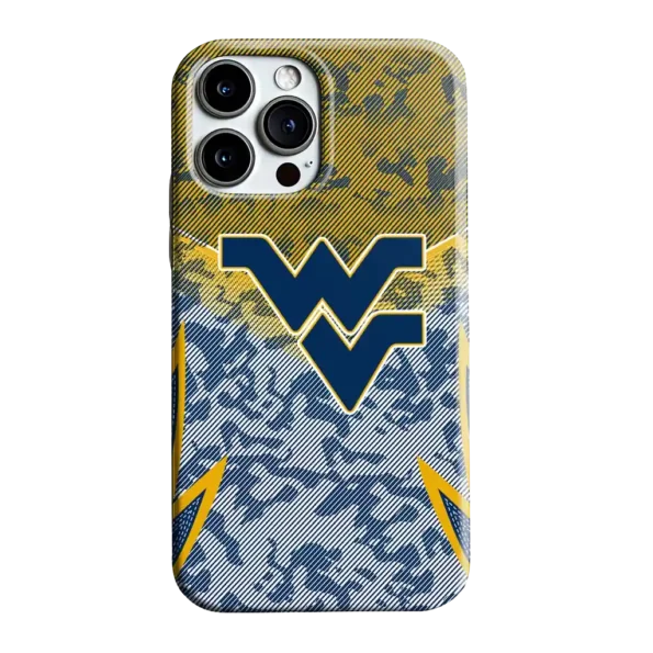 west virginia mountaineers striped overlay blue phone case best selling
