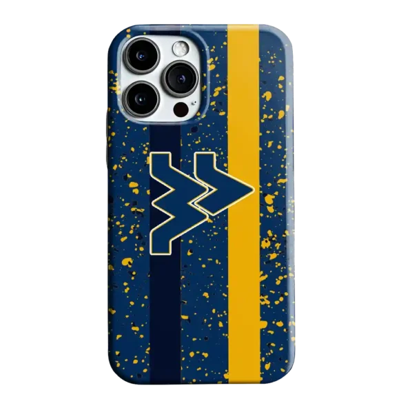 west virginia mountaineers textured stripe blue phone case best selling