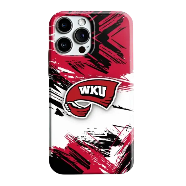 western kentucky hilltoppers brushstroke clash red white phone case best selling