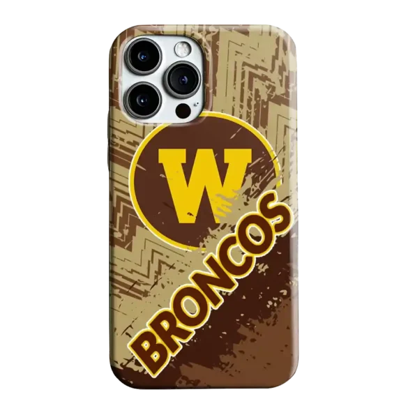 western michigan broncos abstract zigzag brown phone case best selling