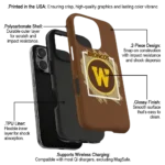 western-michigan-broncos-brush-square-brown-phone-case-best-selling.webp