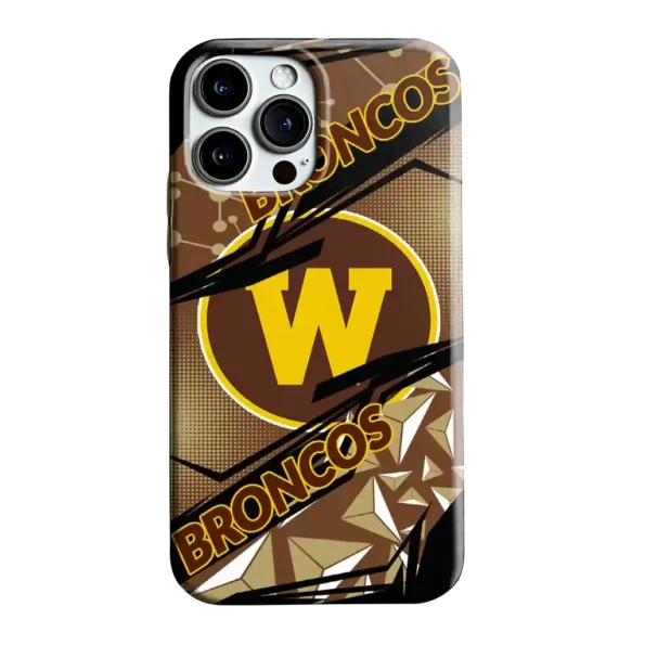 western michigan broncos jagged flash brown black phone case best selling