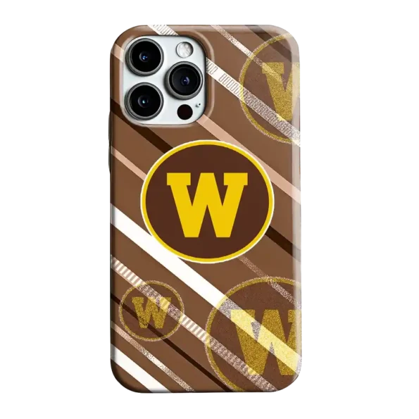 western michigan broncos linear stripes brown phone case best selling