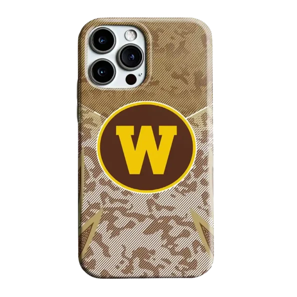 western michigan broncos striped overlay brown phone case best selling