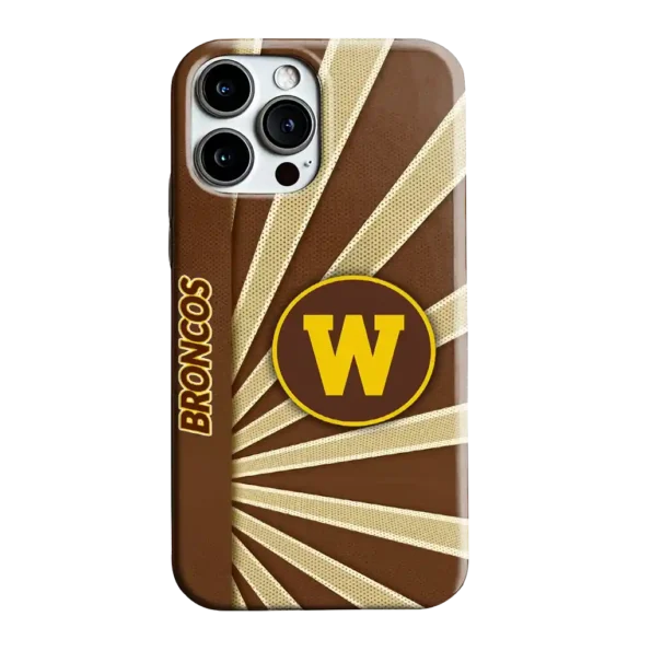 western michigan broncos sunburst rays brown phone case best selling