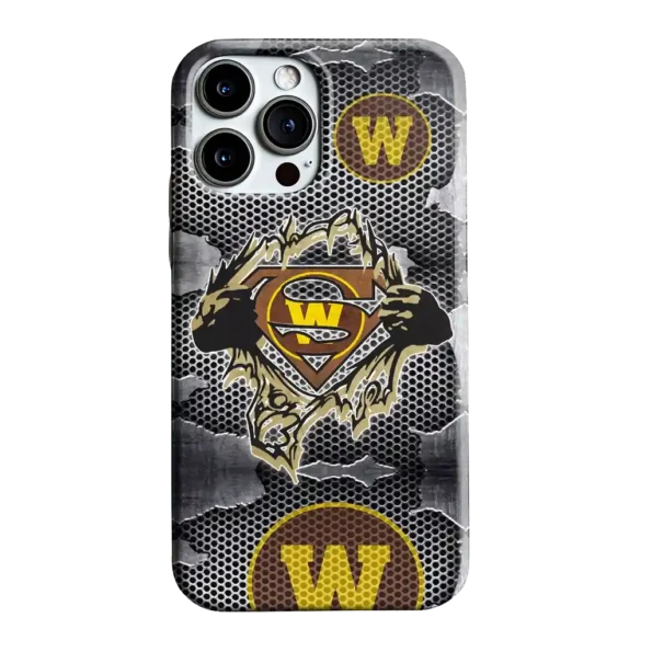 western michigan broncos superman emblem burst gray phone case best selling