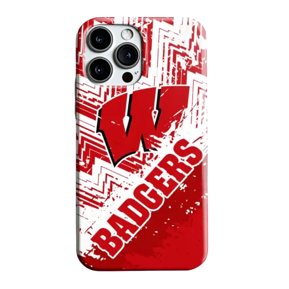 wisconsin badgers abstract zigzag red phone case best selling