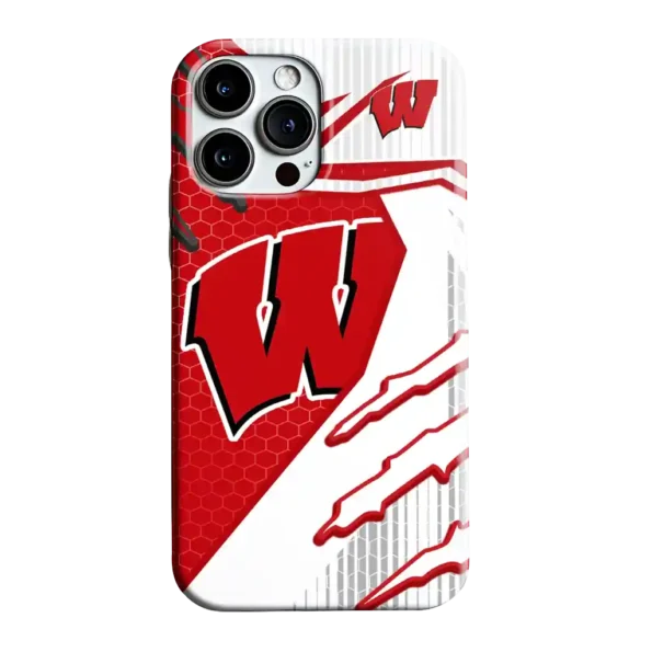 wisconsin badgers armor streaks red phone case best selling