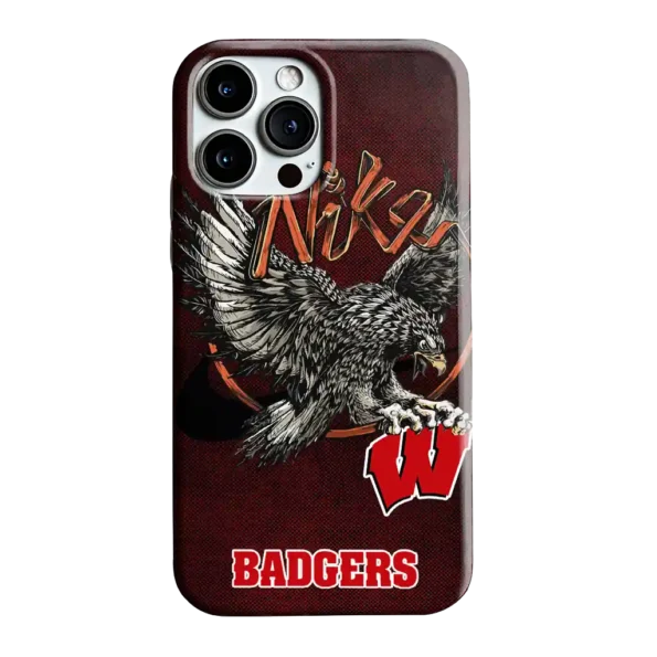 wisconsin badgers eagle soar red phone case best selling