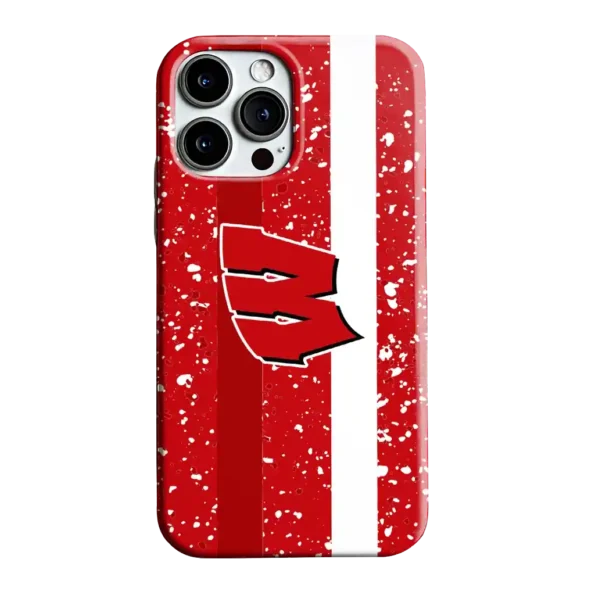 wisconsin badgers textured stripe red phone case best selling
