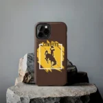 wyoming-cowboys-brush-square-brown-phone-case-best-selling.webp