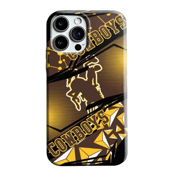 wyoming cowboys jagged flash brown black phone case best selling