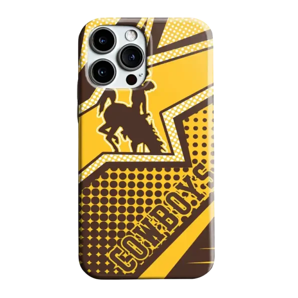 wyoming cowboys star outline brown phone case best selling