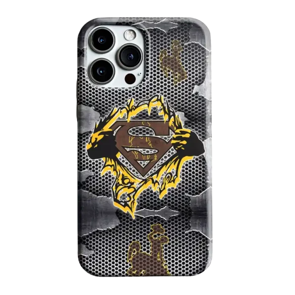 wyoming cowboys superman emblem burst gray phone case best selling