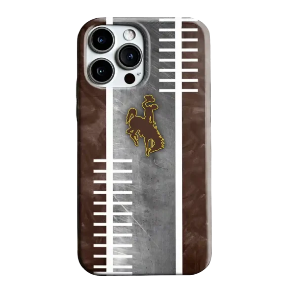 wyoming cowboys yard markers brown gray phone case best selling