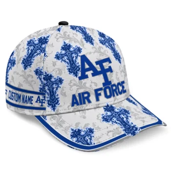 Air Force Falcons Cap - Custom Damask Pattern Blue White