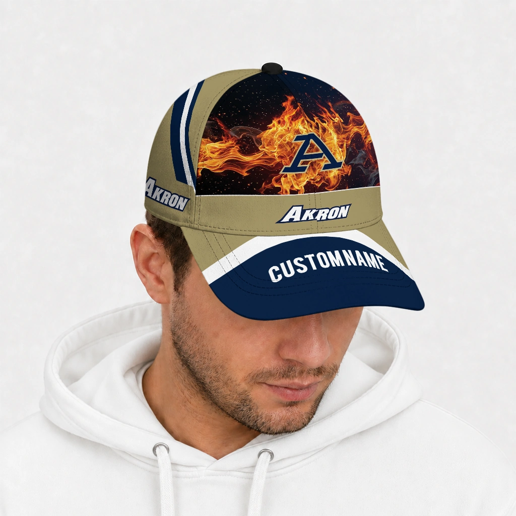 akron-zips-cap-personalized-blazing-fire-blue-new-arrival.webp
