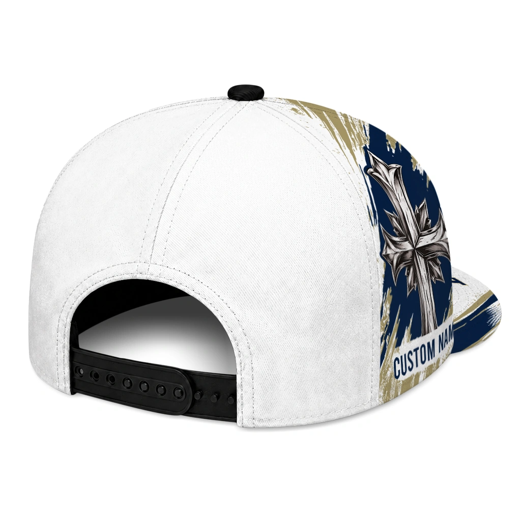 akron-zips-cap-personalized-grunge-cross-blue-white-fashion-forward.webp