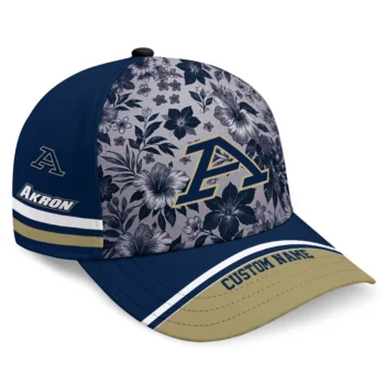 Akron Zips Cap - Personalized Tropical Floral Blue