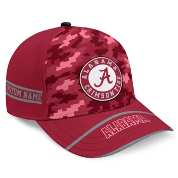 Alabama Crimson Tide Cap - Personalized Pixel Camo Crimson