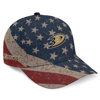 Anaheim Ducks Cap - Custom Distressed Stars Navy