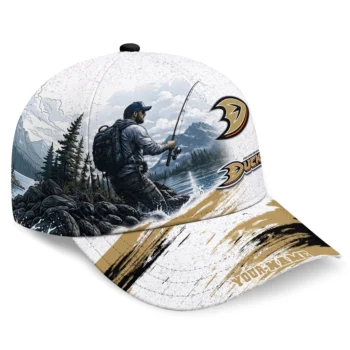 Anaheim Ducks Cap - Customized Photo Realistic Gold White