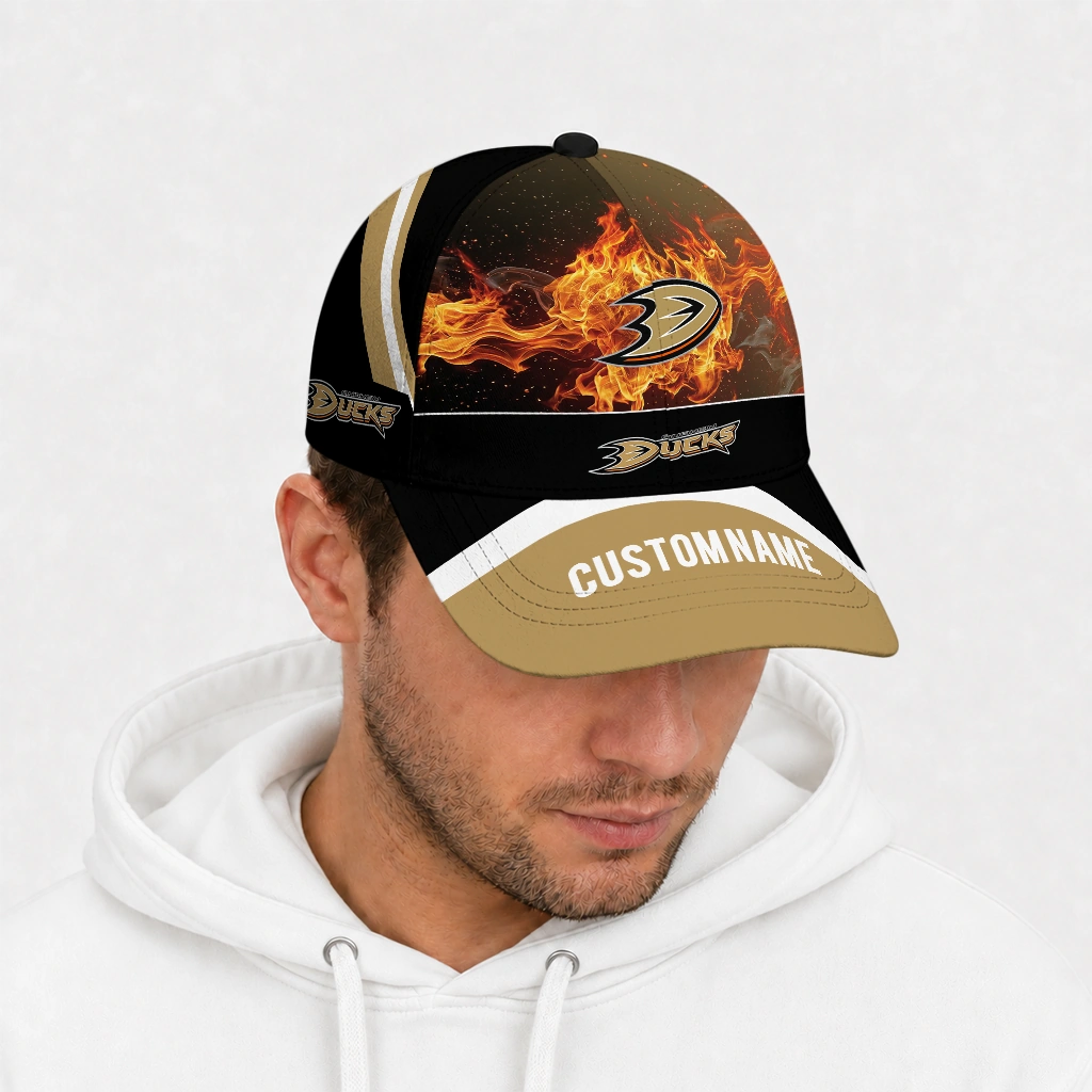 anaheim-ducks-cap-personalized-blazing-fire-gold-new-arrival.webp