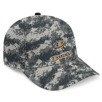 Anaheim Ducks Cap - Personalized Digital Camo Gray