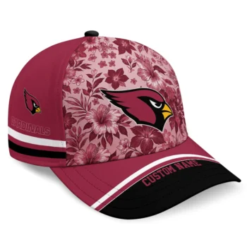 Arizona Cardinals Cap - Custom Tropical Floral Red