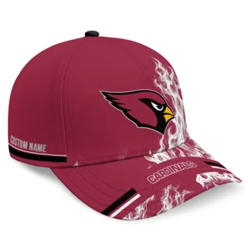 Arizona Cardinals Cap - Customized Smoke Flames Red