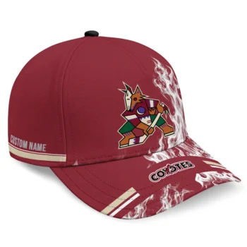 Arizona Coyotes Cap - Customized Smoke Flames Red