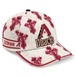 arizona-diamondbacks-cap-customized-damask-pattern-red-white-best-selling.webp