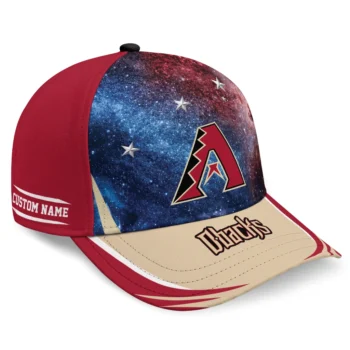 Arizona Diamondbacks Cap - Personalized Galaxy Nebula Red