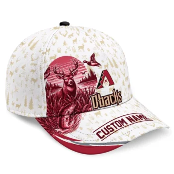 Arizona Diamondbacks Cap - Personalized Toile Pattern Red White