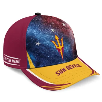 Arizona State Sun Devils Cap - Personalized Galaxy Nebula Maroon