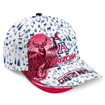Arizona Wildcats Cap - Custom Toile Pattern Red White