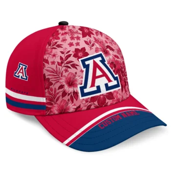 Arizona Wildcats Cap - Custom Tropical Floral Red